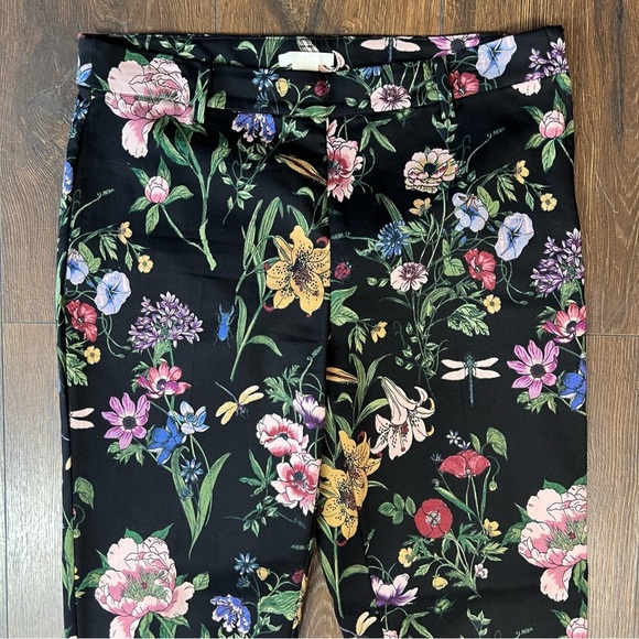 H&M black floral trouser SZ 12 - Picture 3 of 5